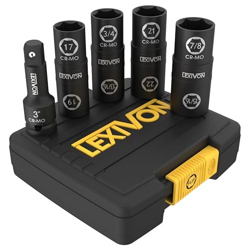 Lug Nut Impact Socket Set, 1/2-Inch Drive | Innovative 8-in-4 Flip Socket LX-110