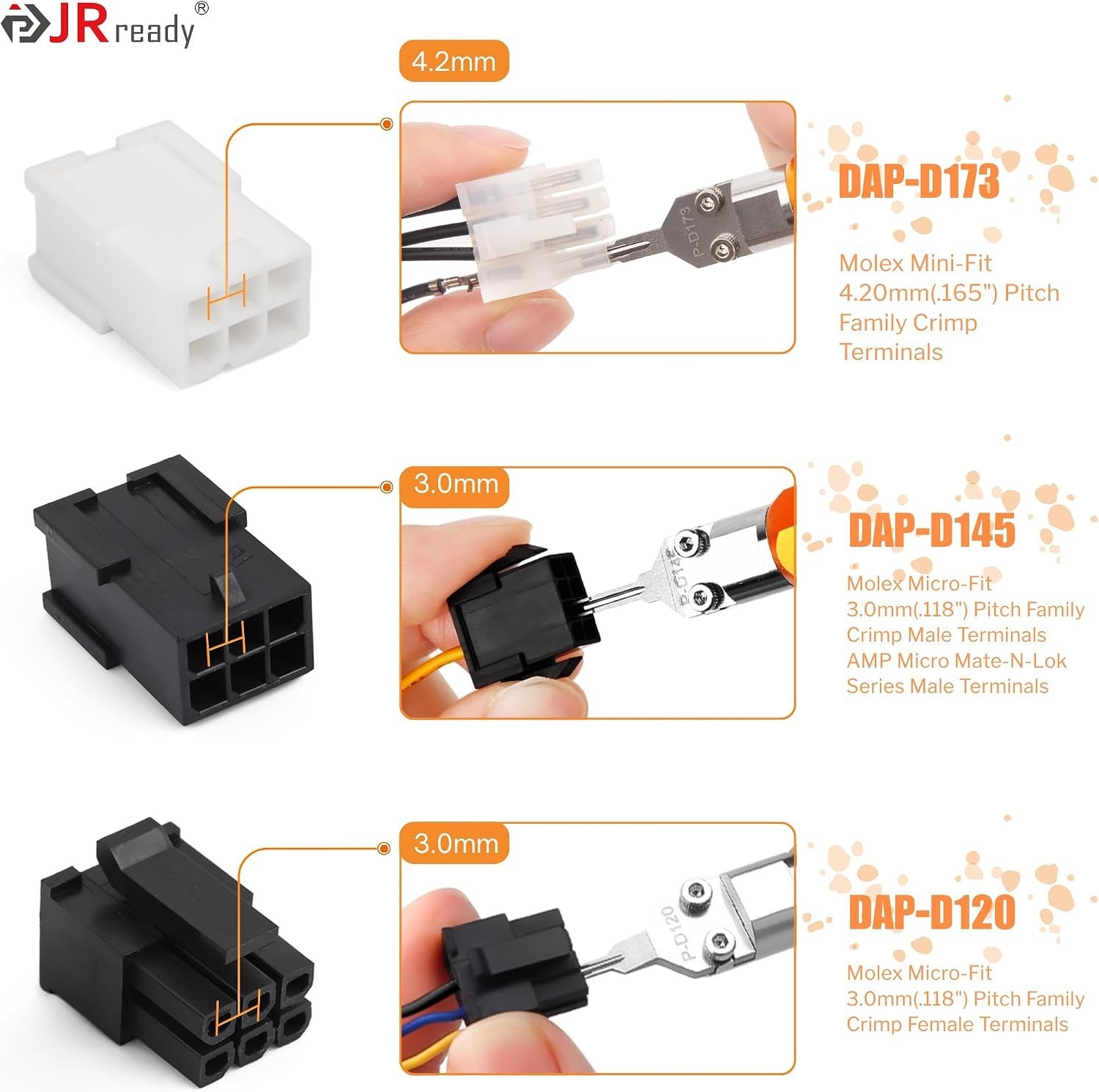 Precision Alloy Steel Molex Mini-Fit Jr Extractor Tool with Ergonomic Handle