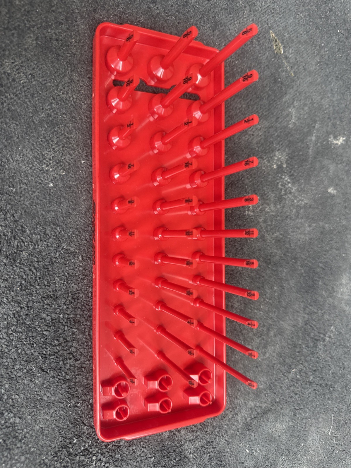 For Snap On Tools ka143frrd 1/4″ sae post 3 row socket tray red