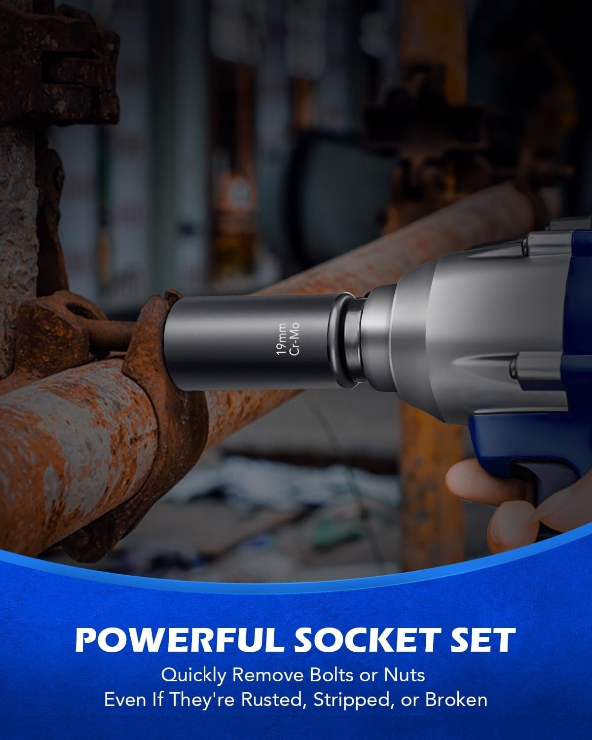 Twist Socket Tool 1/2″ Drive 5Pc Nut & Bolt Extractor Stripped Lug Nut Remover