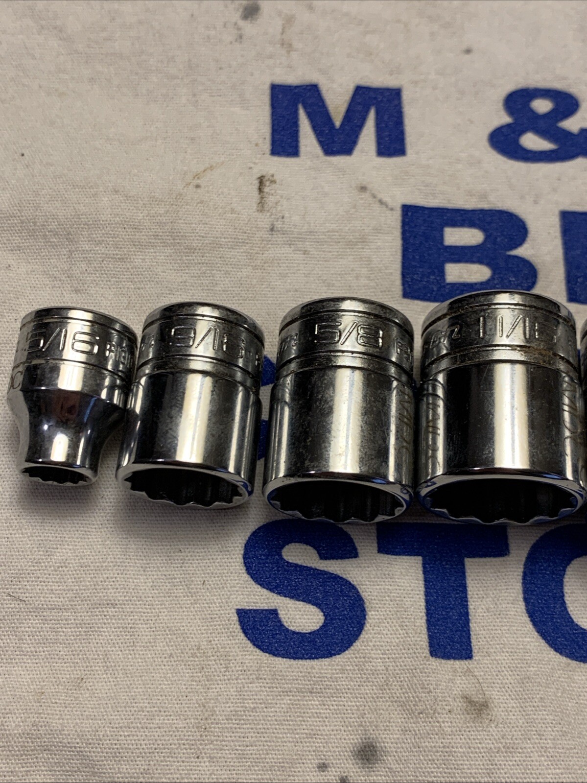 Snap-on Tools USA 3/8″ Drive 12pt 7pc 5/16″-7/8″ Chrome Socket Set F Series