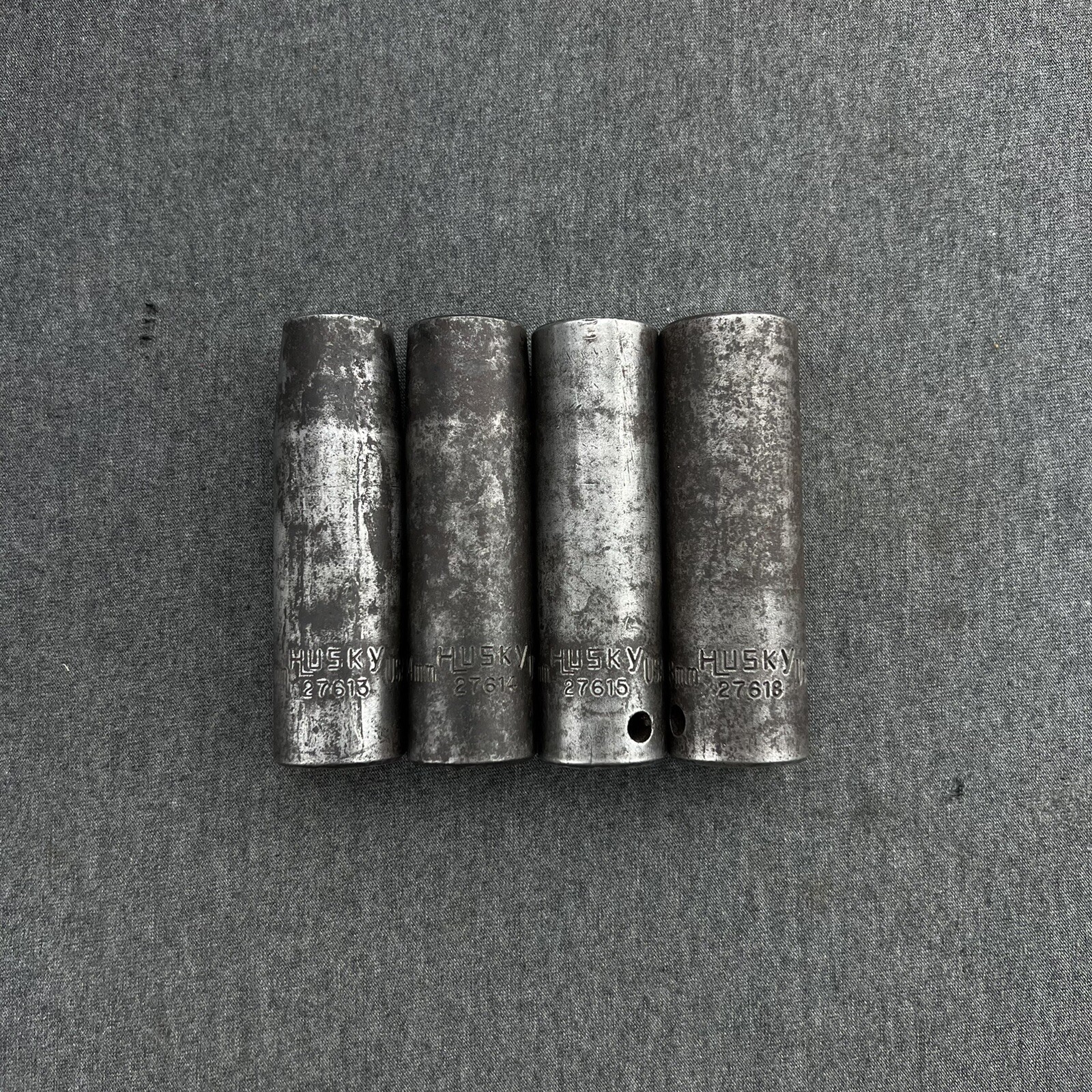 Husky 1/2” Drive Deep 6 Point Metric Impact Socket Set 4 Piece 13,14,15,18mm USA