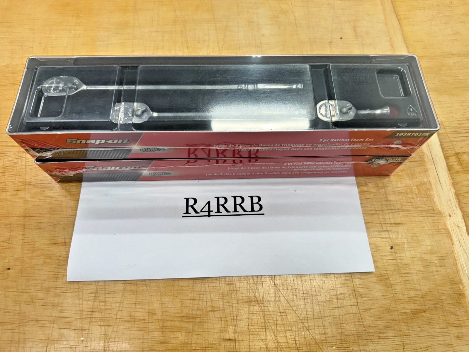 Snap-on Tools USA NEW 6pc 1/4″ Drive Chrome Fixed Flex Head Ratchet RED FOAM Set