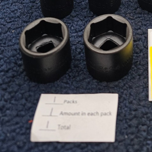 (QTY 19) Proto 6mm-24mm Standard Impact Socket 6 Point Black Oxide