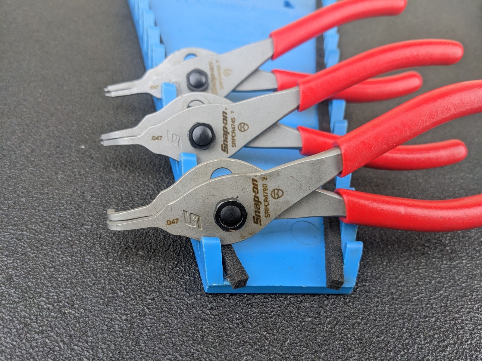 #bn400 Snap-on Tools USA NEW RED 12pc Master Snap Ring Pliers Set SRPCR1200FR
