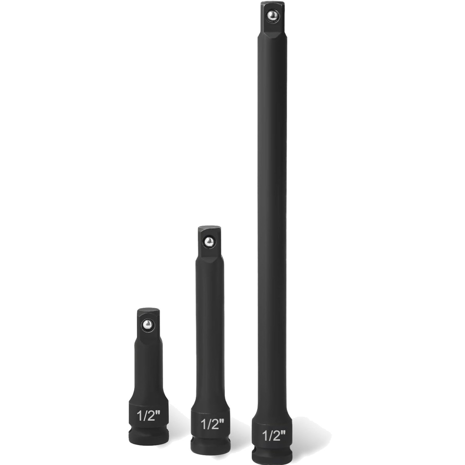 1/2 Inch Drive Impact Extension Bar Set, 3 Piece Socket Extensions