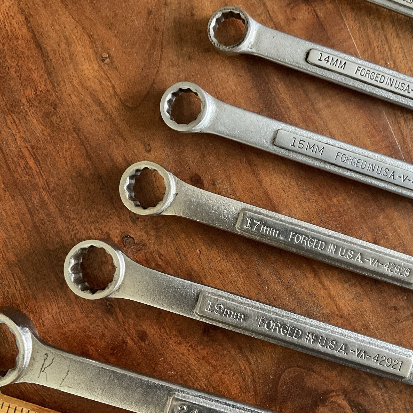 Craftsman V & VA 9 Pc Metric 10mm-24mm Combination Wrench Set 12 Pt Made in USA