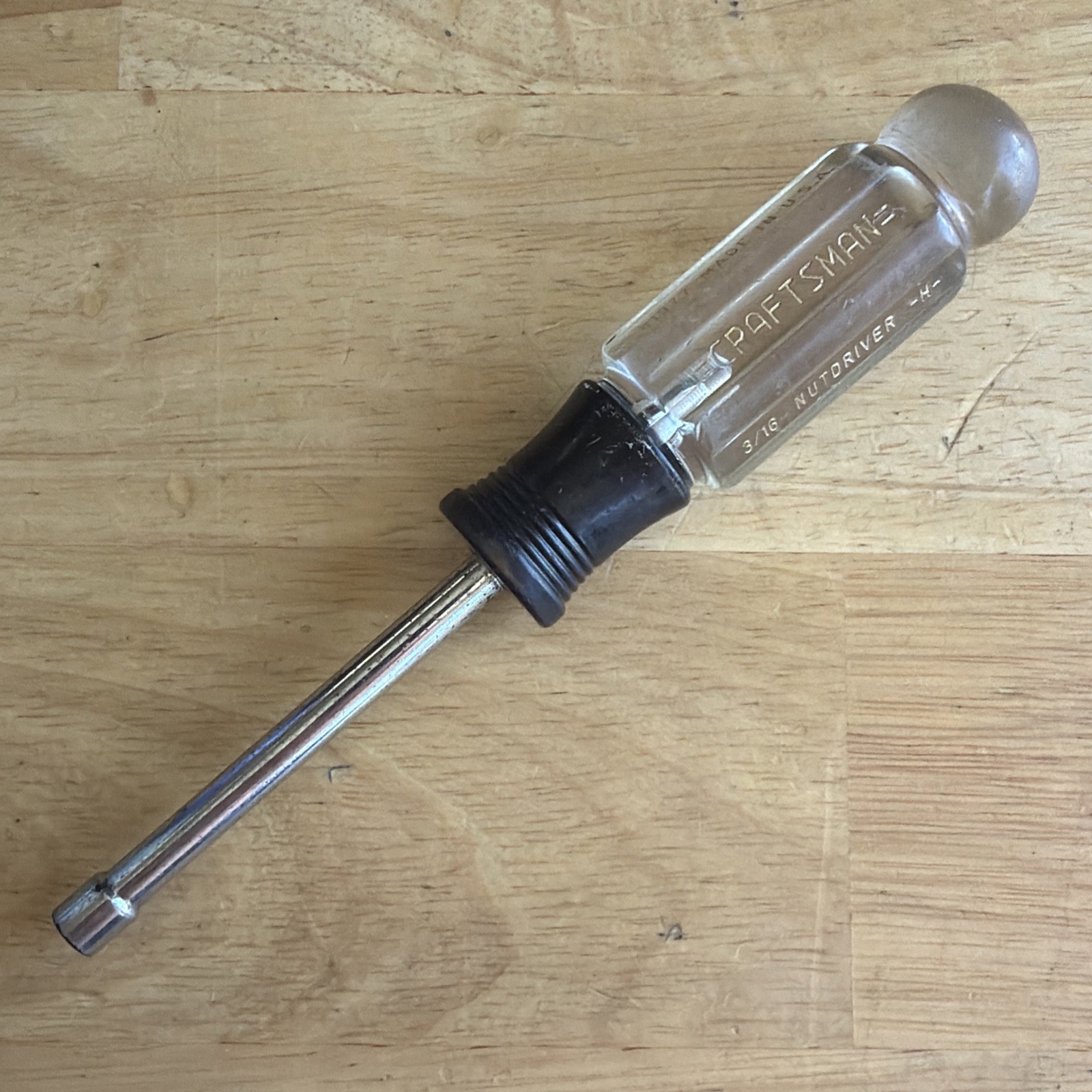 Craftsman Tools 3/16″ Nut Driver Black Clear Handle H Series 41977 Made in USA