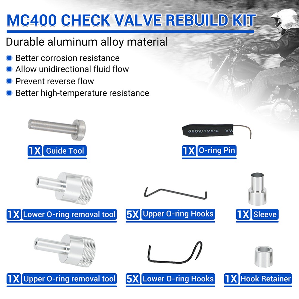 Fuel Check Valve Service Kit for MC400 and MC300 For EFI Vehicles 2001-2026
