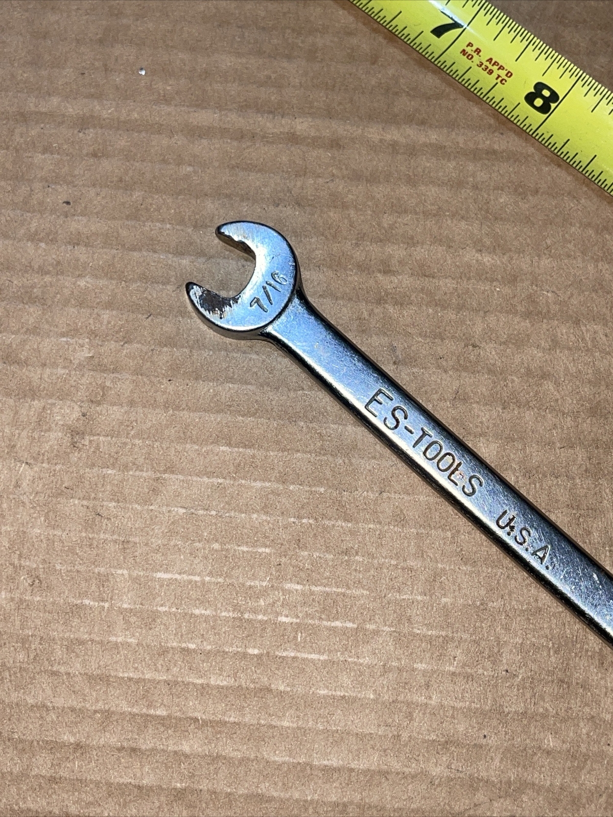 Vintage ES Tools USA 7/16 In SAE 12 Point Combination Wrench Mil-Spec