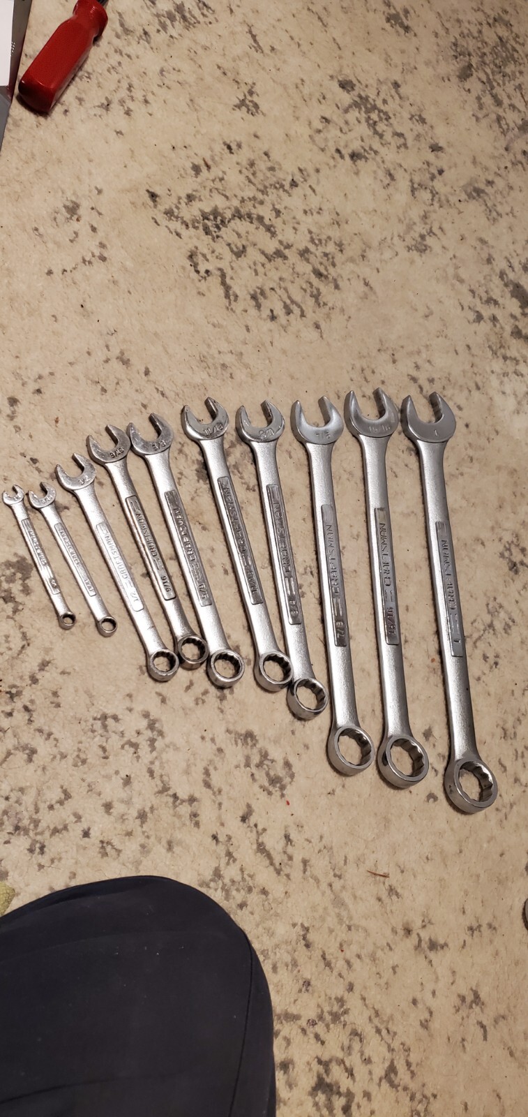 Craftsman Wrenches 44 Series Made In The Usa 1″-15/16-7/8-3/4-11/16-5/8-9/16-1/2