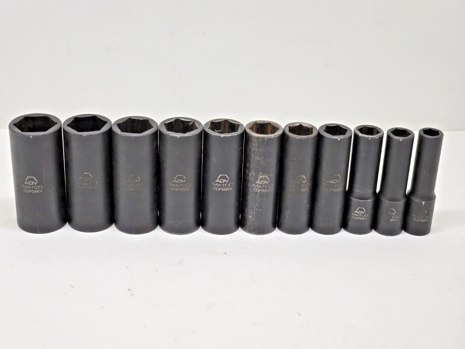 Matco Tools ADV 11 Piece SAE 1/2” Drive Deep Impact Socket Set