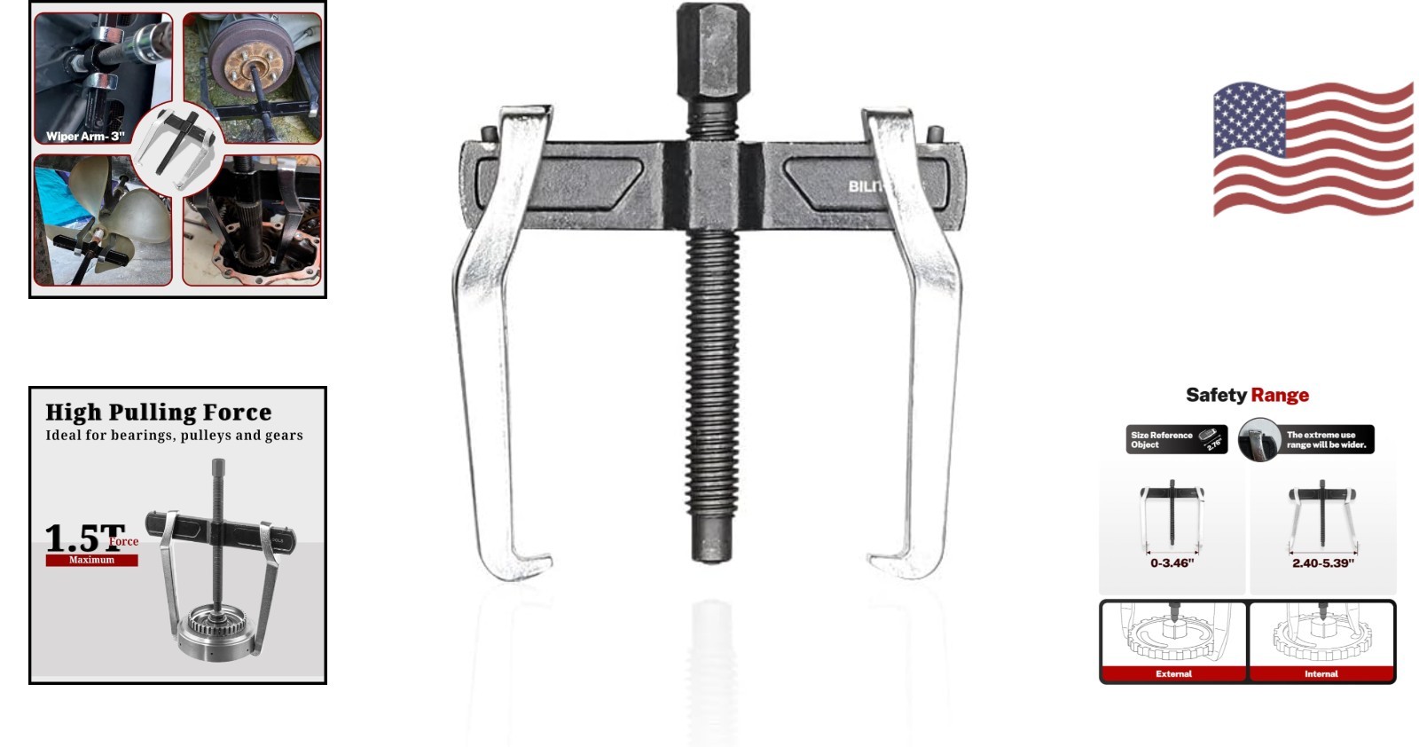 Heavy-Duty 3″ 2-Jaw Gear Puller – Perfect for Automotive & Machinery Use
