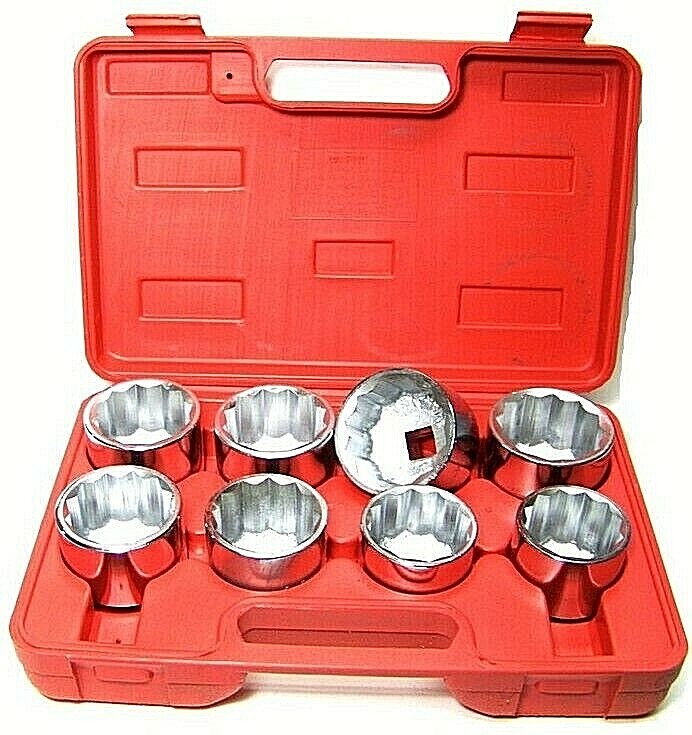 9 pc 3/4″ Drive Socket Set 2-1/16″ to 2-1/2″ 12 Points Sockets Add On Chrome dr