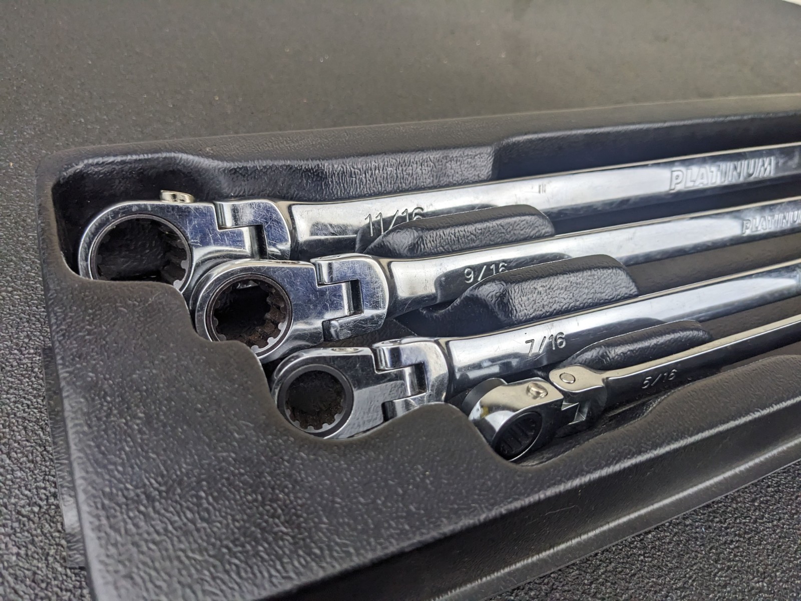 #bo130 Platinum XXL Reversible SAE Ratcheting Flex-Head Wrenches 99750