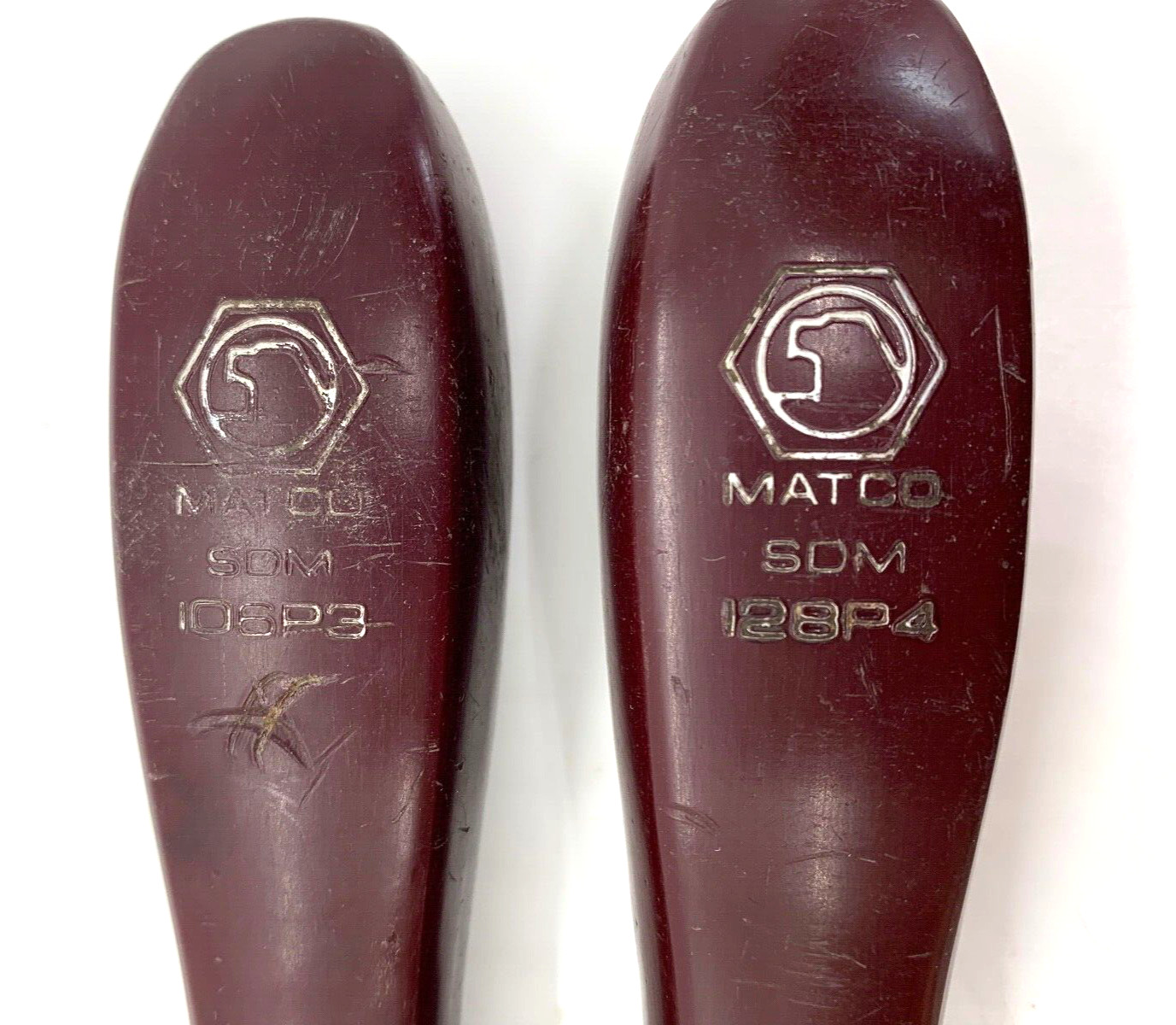 MATCO Tools #3 #4 Large Screwdriver Set Maroon Handle Phillips Tip Blade Lot VTG