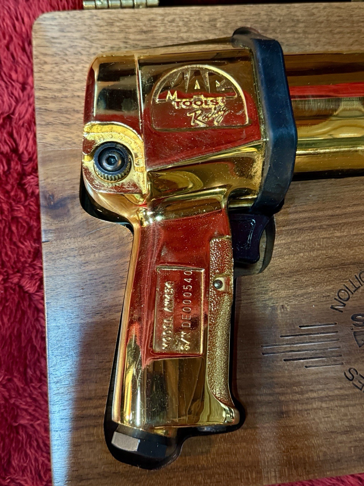 Mac Tools Dale Earnhardt 24K Gold Plated AW434 Air Wrench #540 Ltd Ed NASCAR