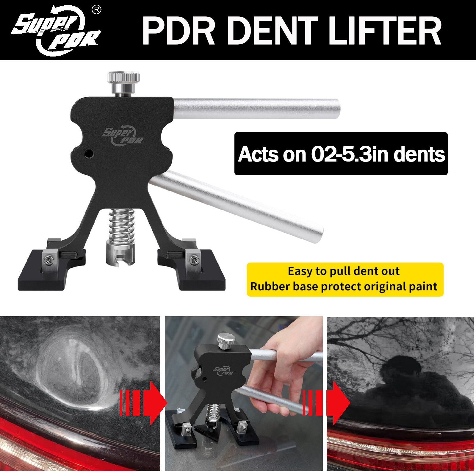 118PC Car Paintless Dent Puller Lifter Tool Kit Body Repair Hail Removal Tab PDR