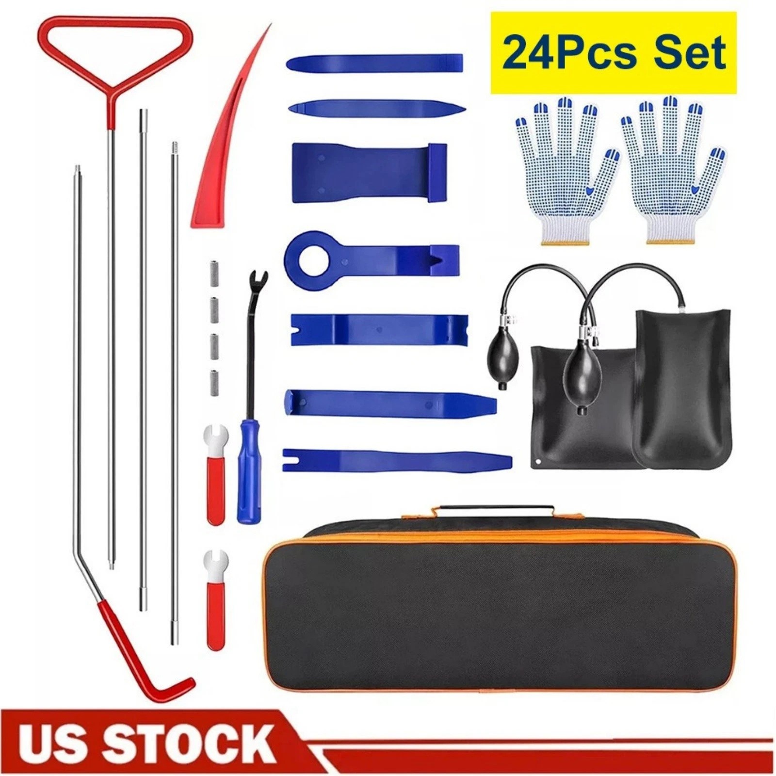 Car Repair Tool Kit 24 PCS Professional Emergency Tool Kits with carry Bag N
