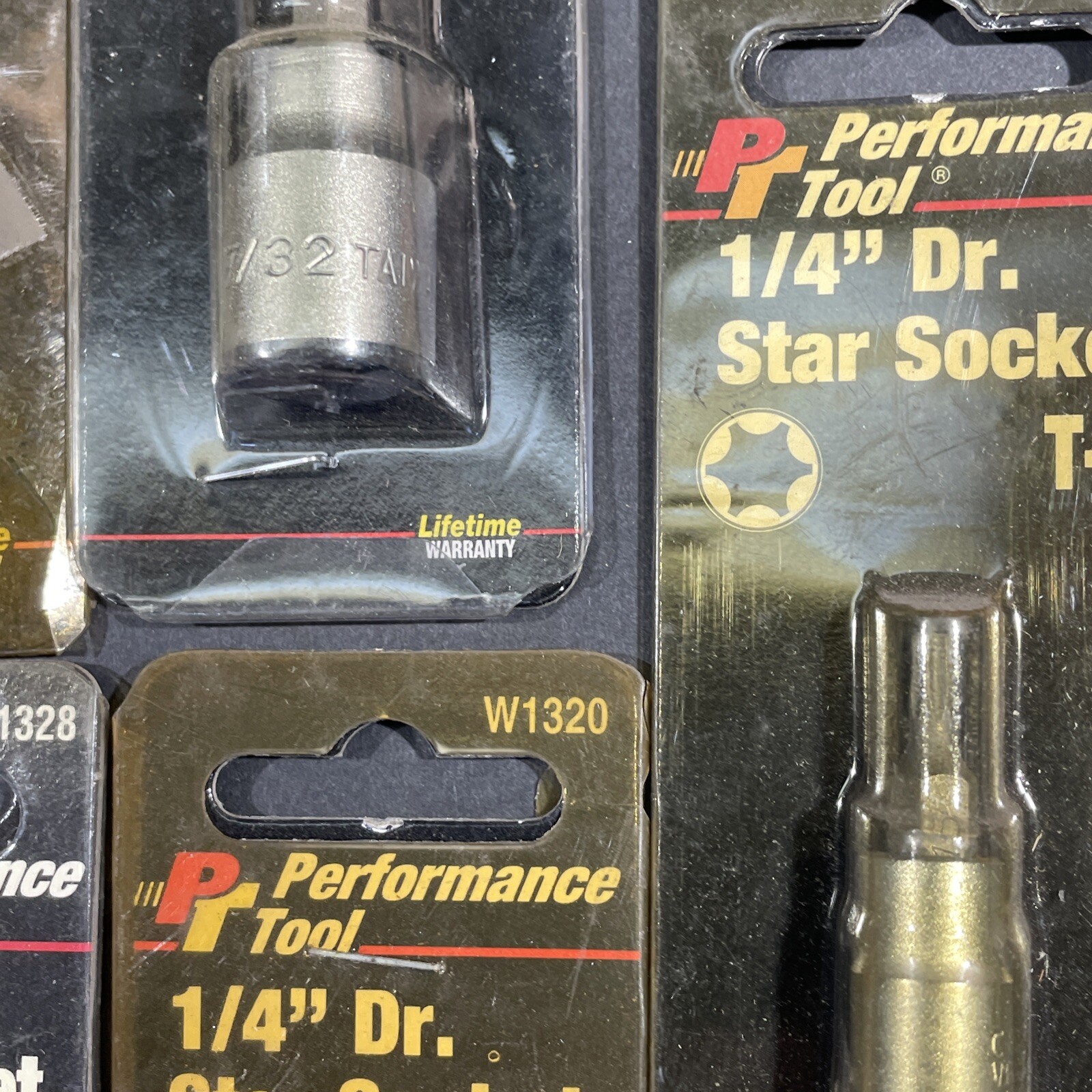 8- Performance Tools Brake Specially Tools, Caliper Sockets, Recessed Star, T50+
