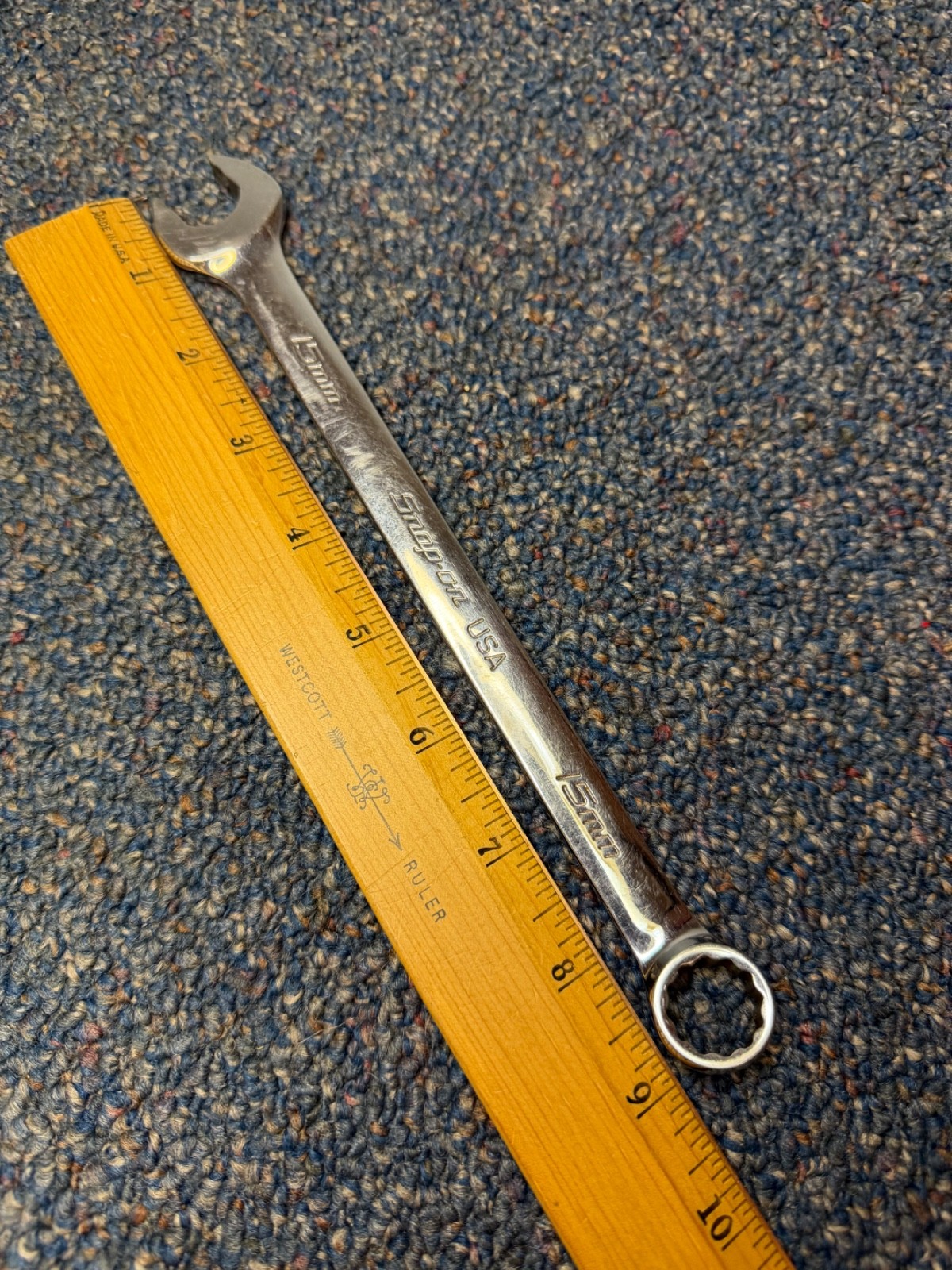 Vtg Snap-on SOEXM15 combination wrench, very nice