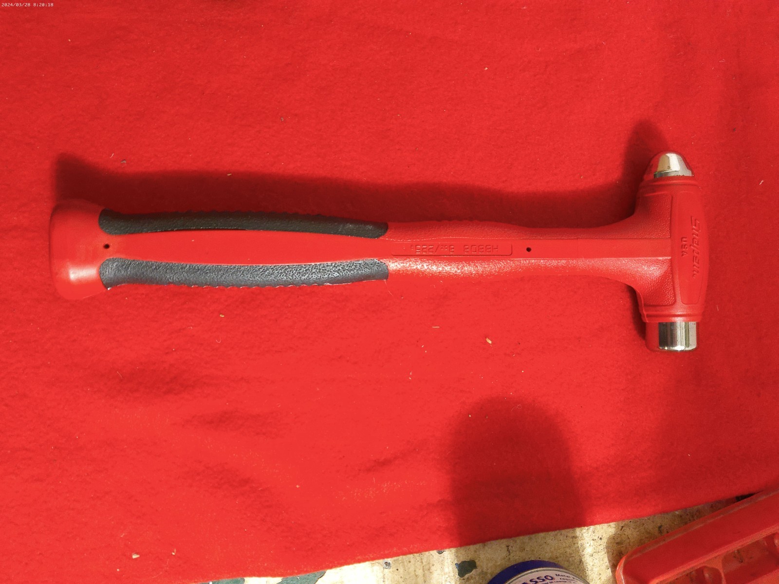 Snap-On hbbd8 8 oz ball peen soft grip dead blow hammer