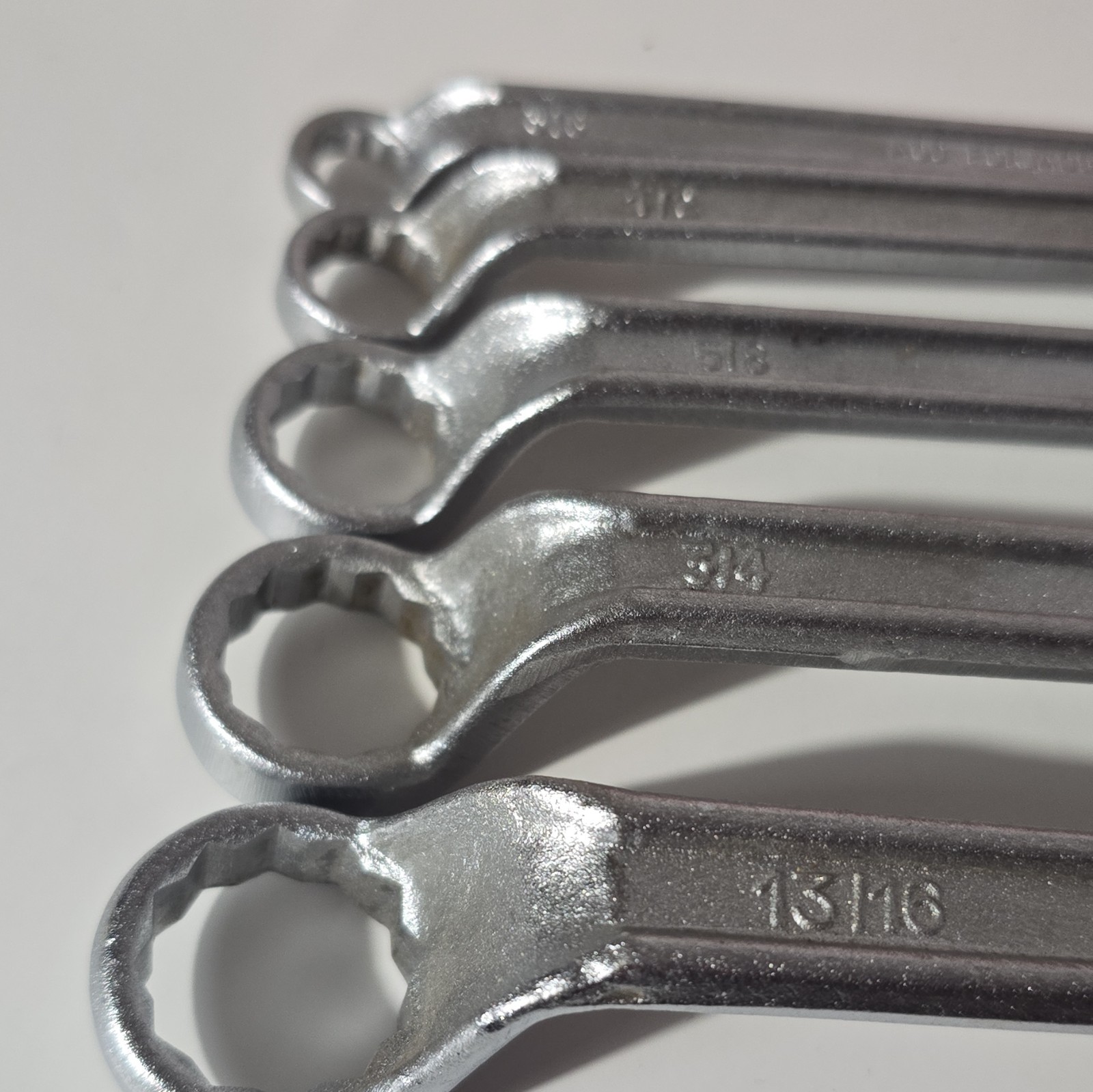 Drebo SAE Deep Offset Box-end Kmart 5 Piece Wrench Set Vintage 3/8 Inch To 7/8”