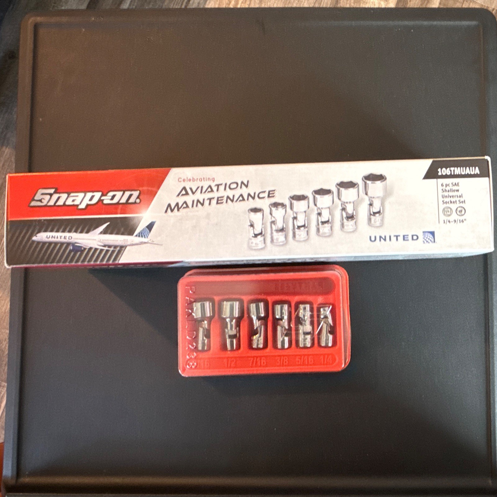 Snap-On 6 pc Shallow Universal Socket Set 1/4-9/16” 106TMUA