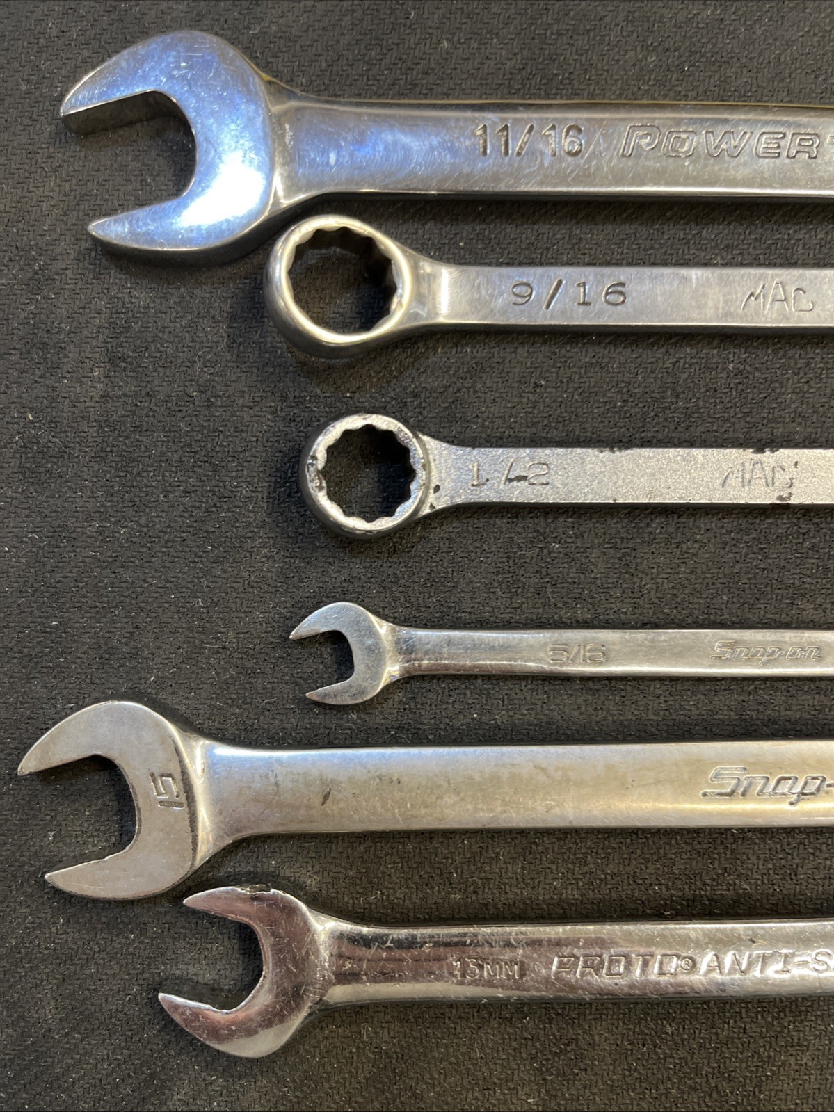 Snap On OEXM150A 15mm 5/16”, Mac 1/2” 9/16”, Proto 13mm, Power Torque 11/16”