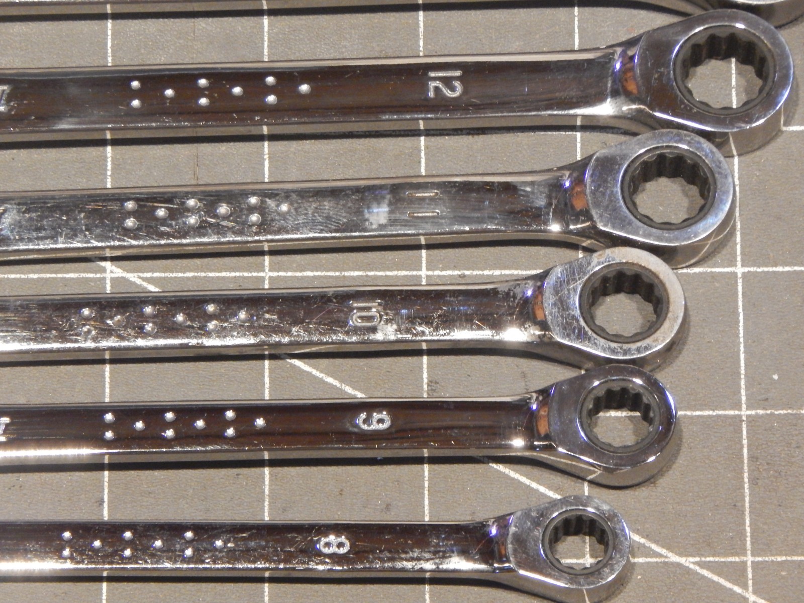 Mac Expert 12Pc Metric XL Extra Long Double Box Ratcheting Wrench Set 8MM 19MM