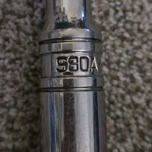 Snap-On S80A 1/2″ Drive Ratchet Standard Chrome Handle Dual 80 Tooth