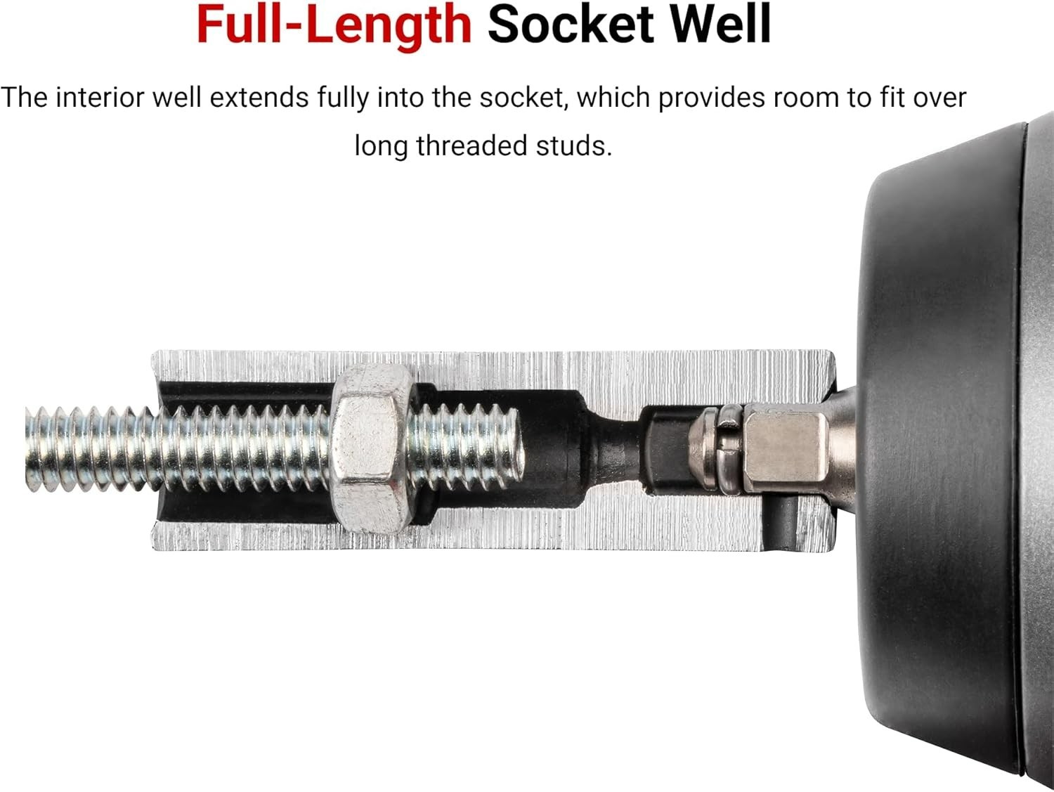 Deep 6-Point 1/2 Inch Drive 16 mm Impact Socket – Enhanced Fastener Engagement