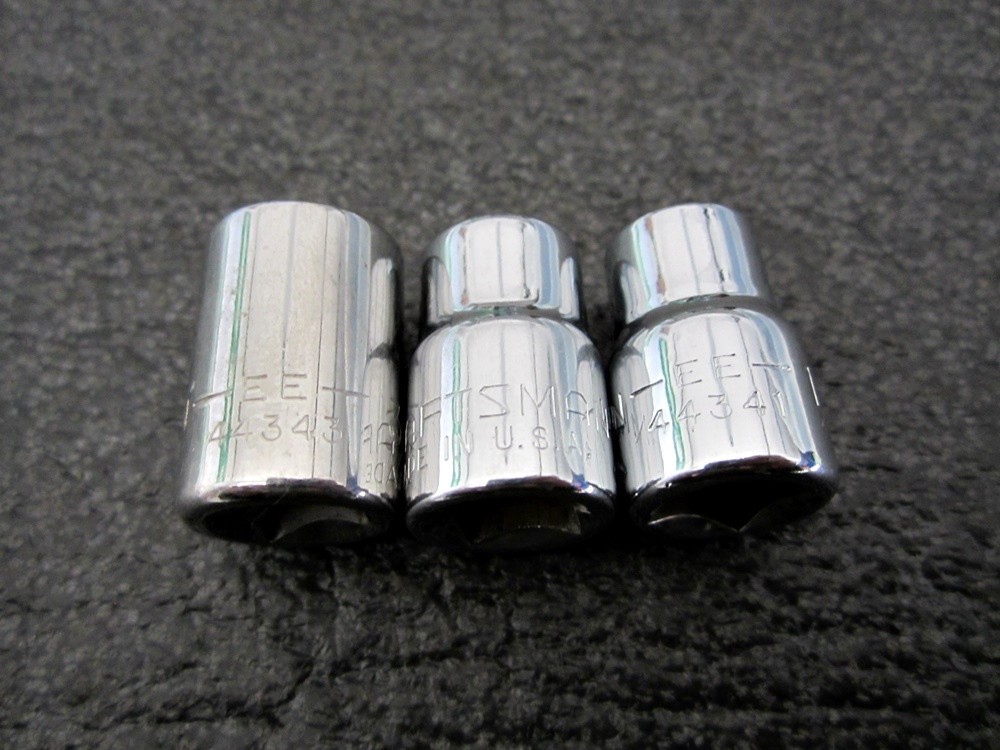 Vintage Craftsman 3/8″ Drive SAE 8pt Sockets 8 Point Made in USA