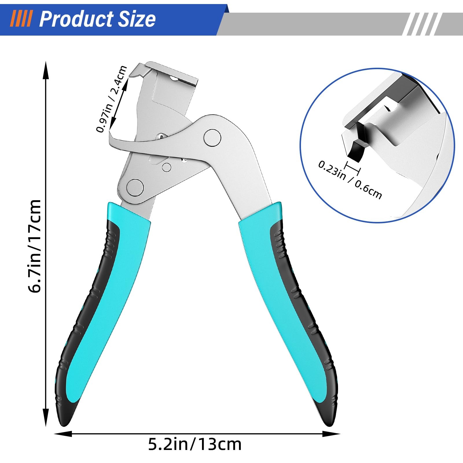 BURMONG 1 Pack Metal Car Clip Pliers Disassembly Tool, Professional Auto Blue