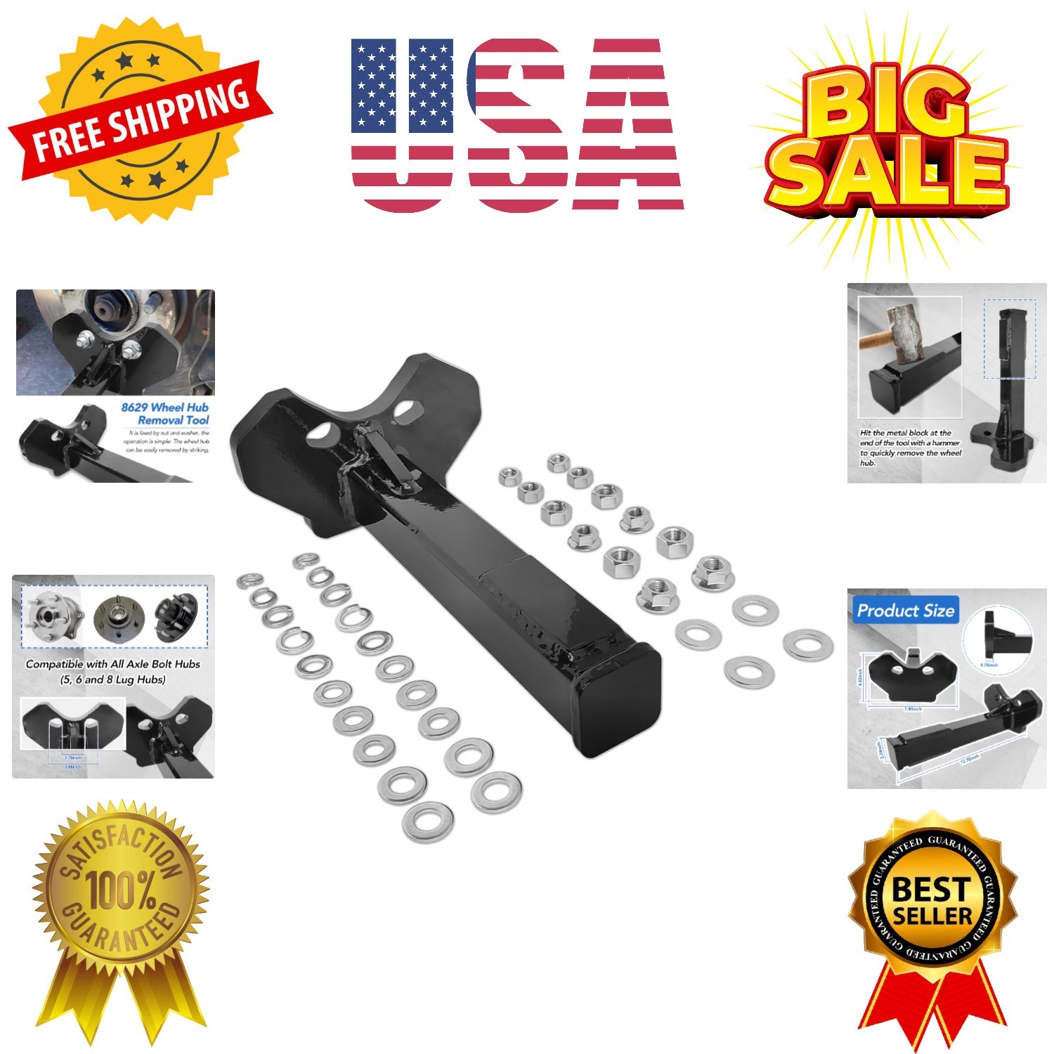 8629 Wheel Hub Removal Tool Replacement for ATD Tools,Compatible with All Axl…