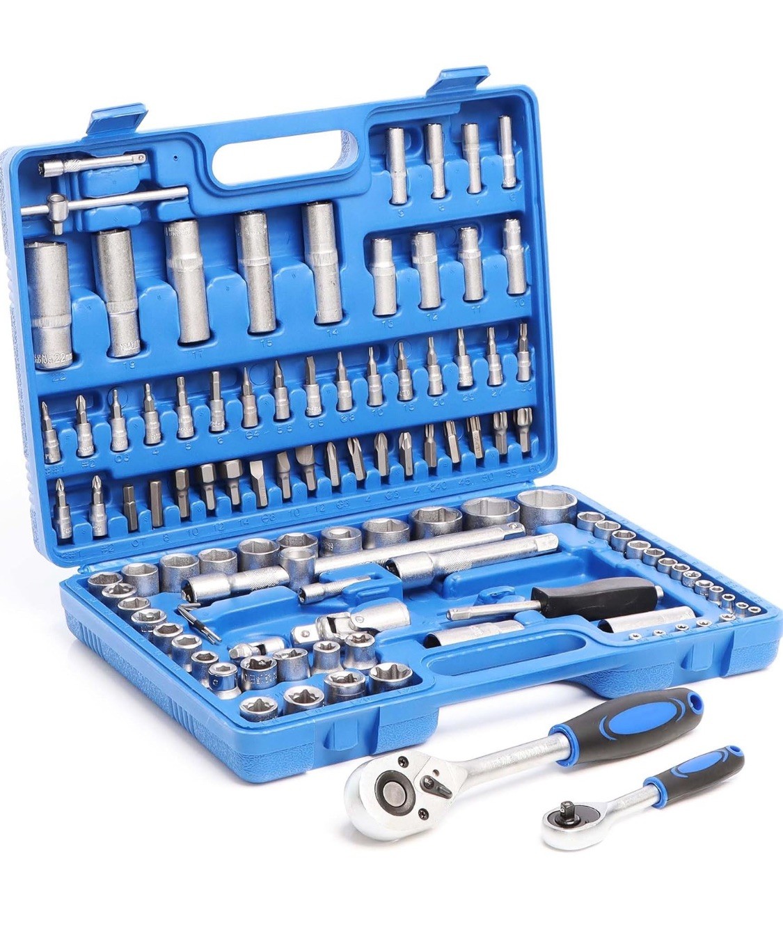108Pcs Ratchet Wrench Socket Set 1/4″to 1/2″ Car Repair Tool Auto Mechanic Kit