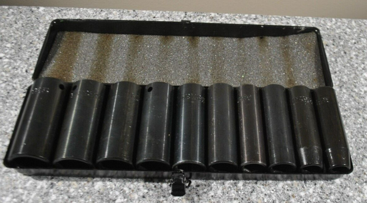 Campbell Hausfeld 1/2″ Drive Deep Well SAE Socket Set-Impact Grade TL1029