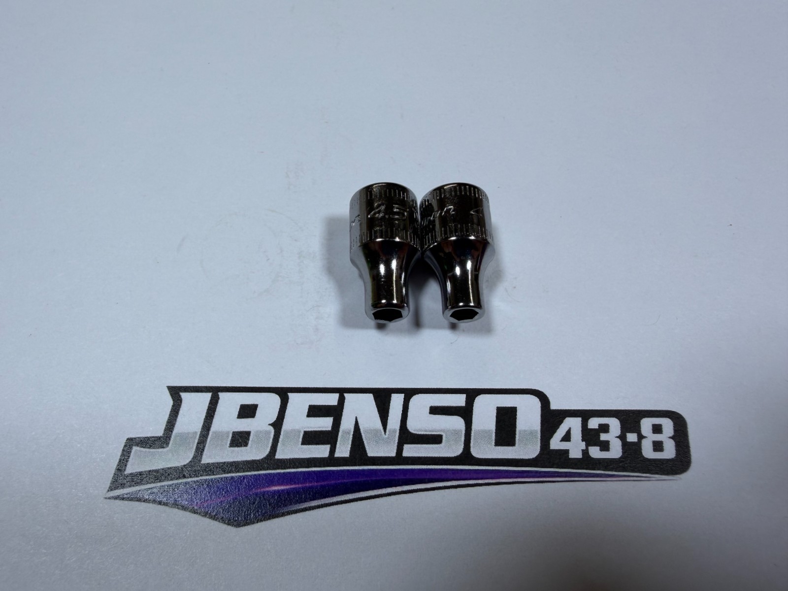 Snap-On Tools NEW 2pc 1/4″ Drive Metric 6pt Shallow Add-On Sockets TMM4 TMM4.5