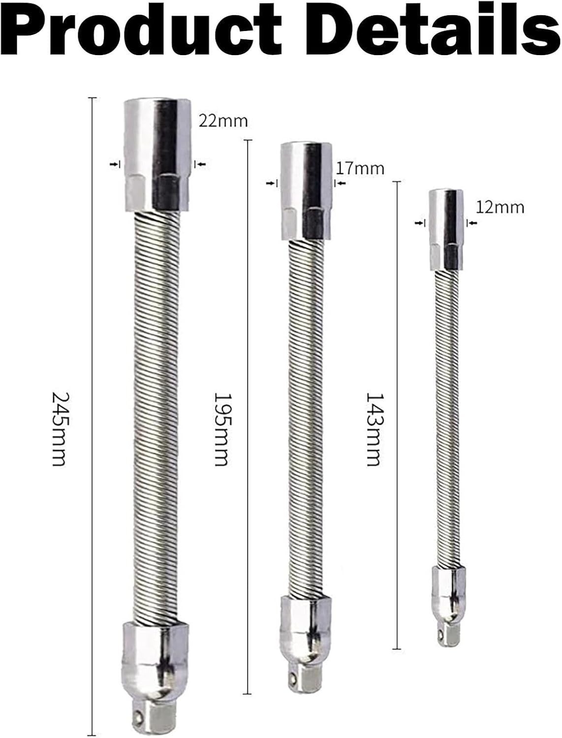 Flexible Drive Extension Rod for Ratchets, Drills & Impact Drivers