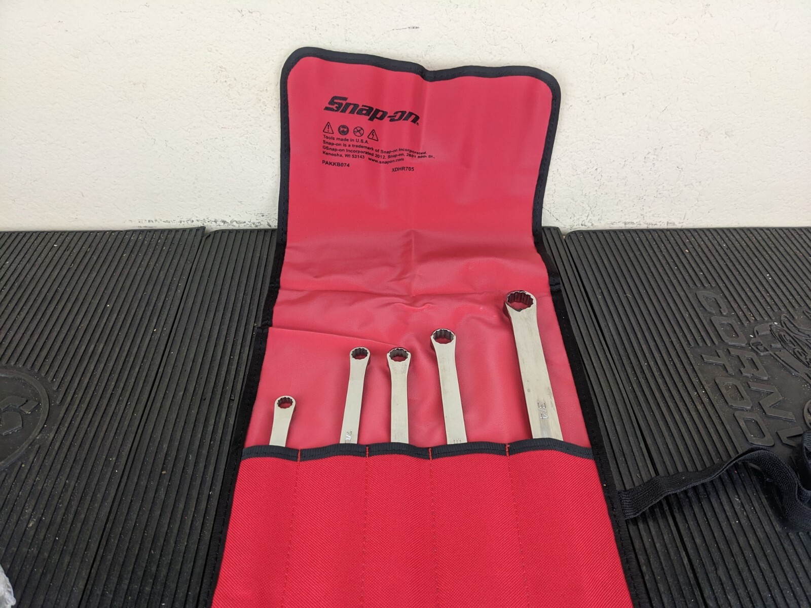 #bh243 Snap-on Tools NEW XDHR705 5pc 12-Point SAE Flank Ratcheting Wrench Set