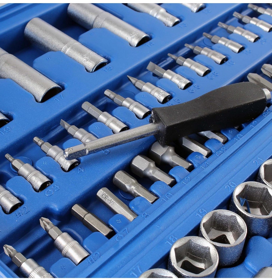 108Pcs Ratchet Wrench Socket Set 1/4″to 1/2″ Car Repair Tool Auto Mechanic Kit