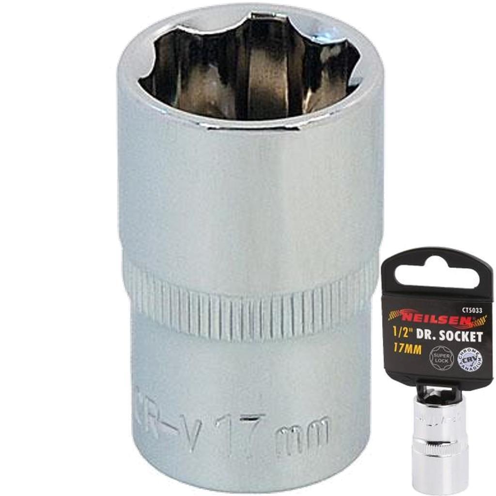 Neilsen 1/2″ Drive Standard Shallow Square Metric Single Socket 17mm