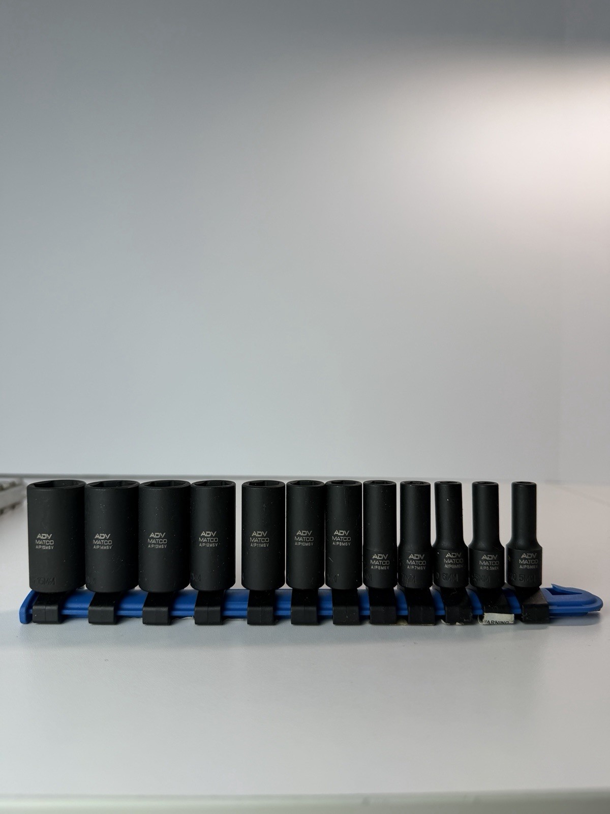 Matco Tools Non-Slip Deep 1/4″ Drive Impact Socket 12 Piece Set Metric 5-15mm