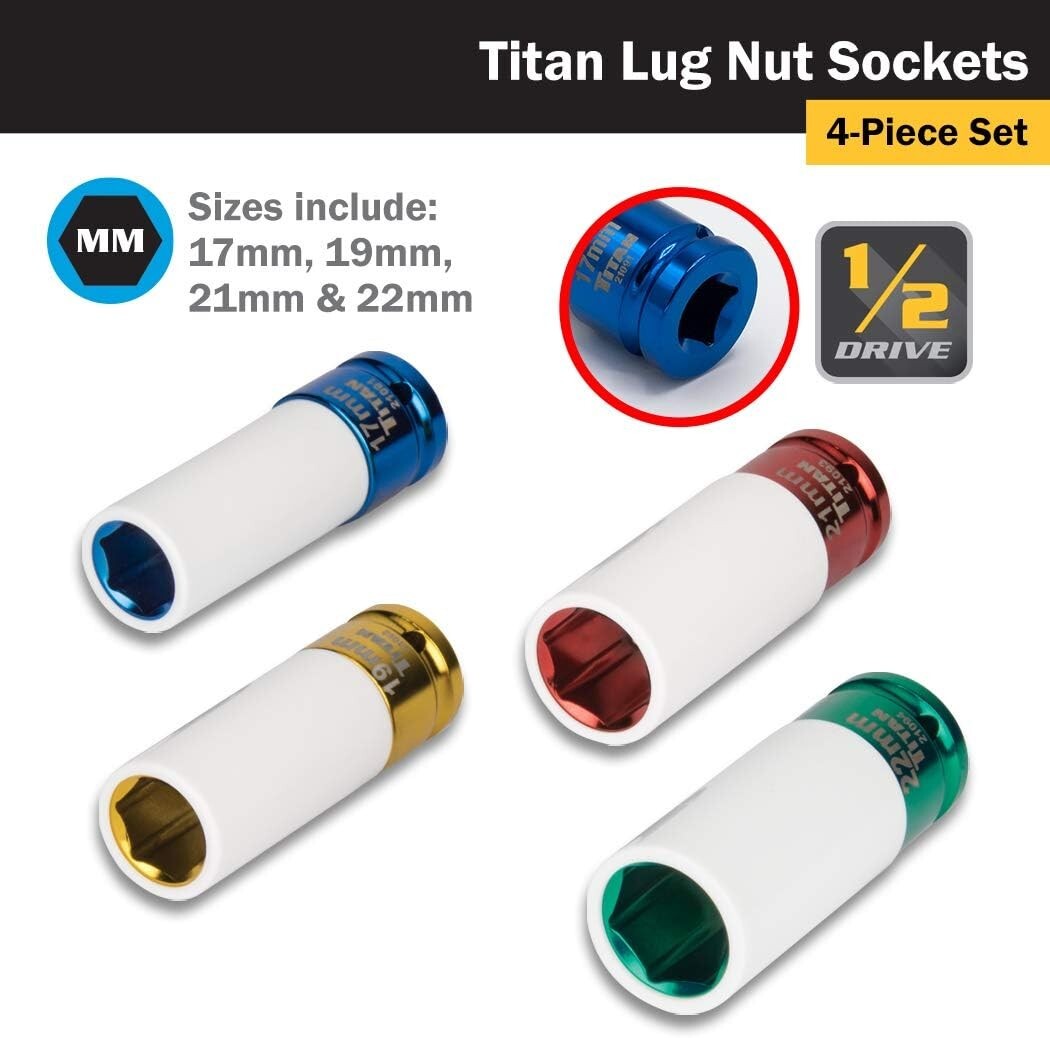 4-Piece 1/2-Inch Drive Non-Marring Impact Deep Socket Set – Strength & Precision