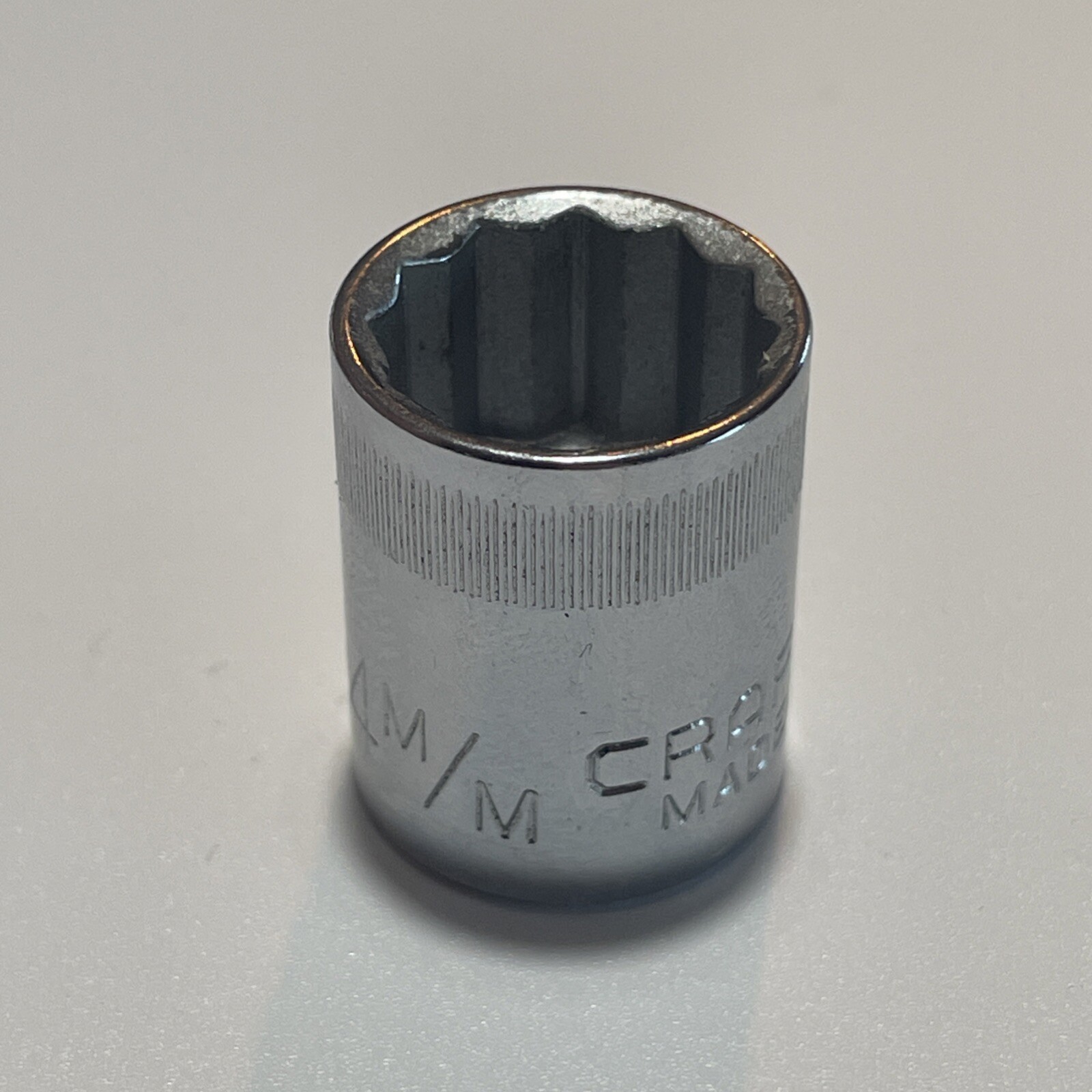 Vintage Craftsman -V-44305 Shallow Socket, 14mm, 3/8” drive, 12 point – USA