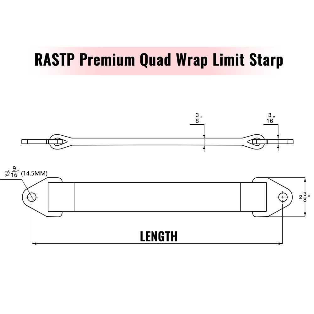 Red Limit Strap Shock Suspension 10″ 12″ 14″ 16″ 18″ 20″ 22″ 24″ 26″ , 10,000 Lb