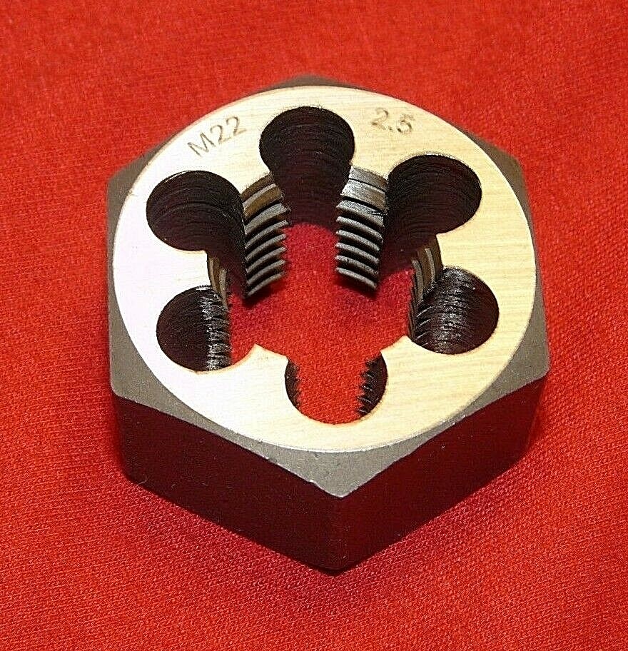 M22 X 2.5 22MM RH Metric 1-5/8″ Hex Rethread Die Carbon Steel MHD70778