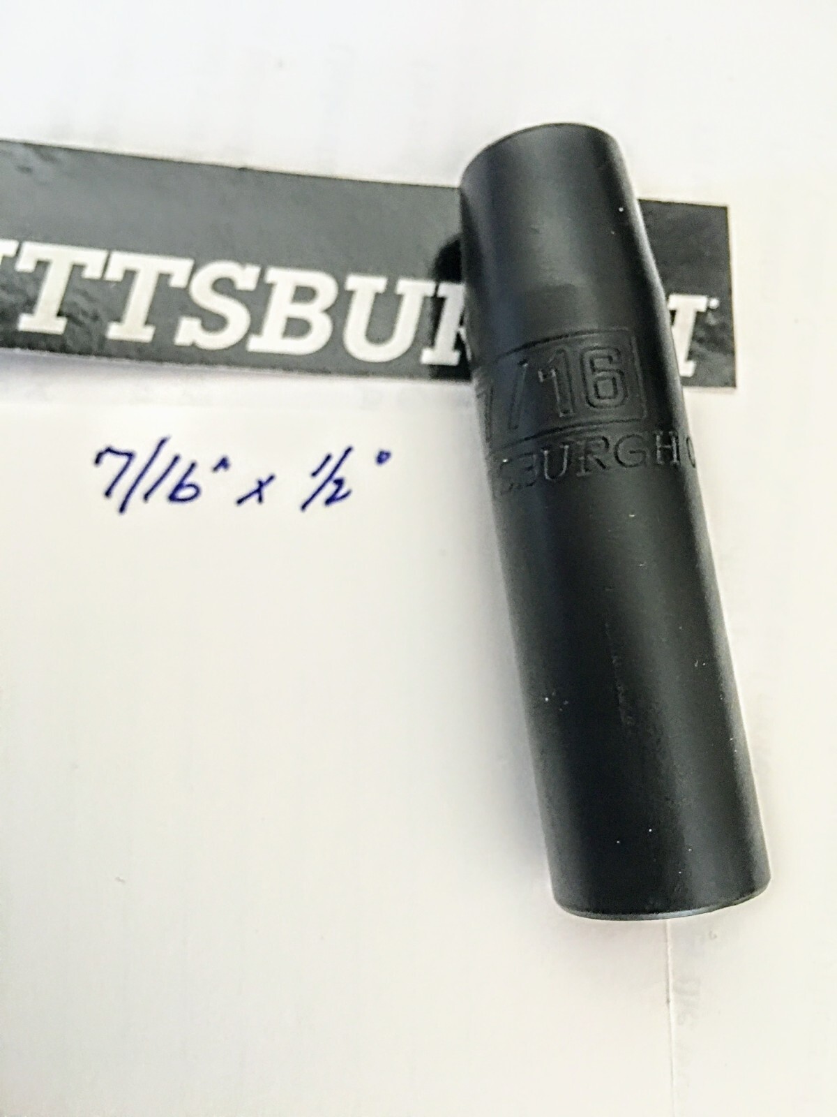 Pittsburgh 7/16″ x 1/2″ Deep Impact Socket – 6 Pt – Free USA Shipping