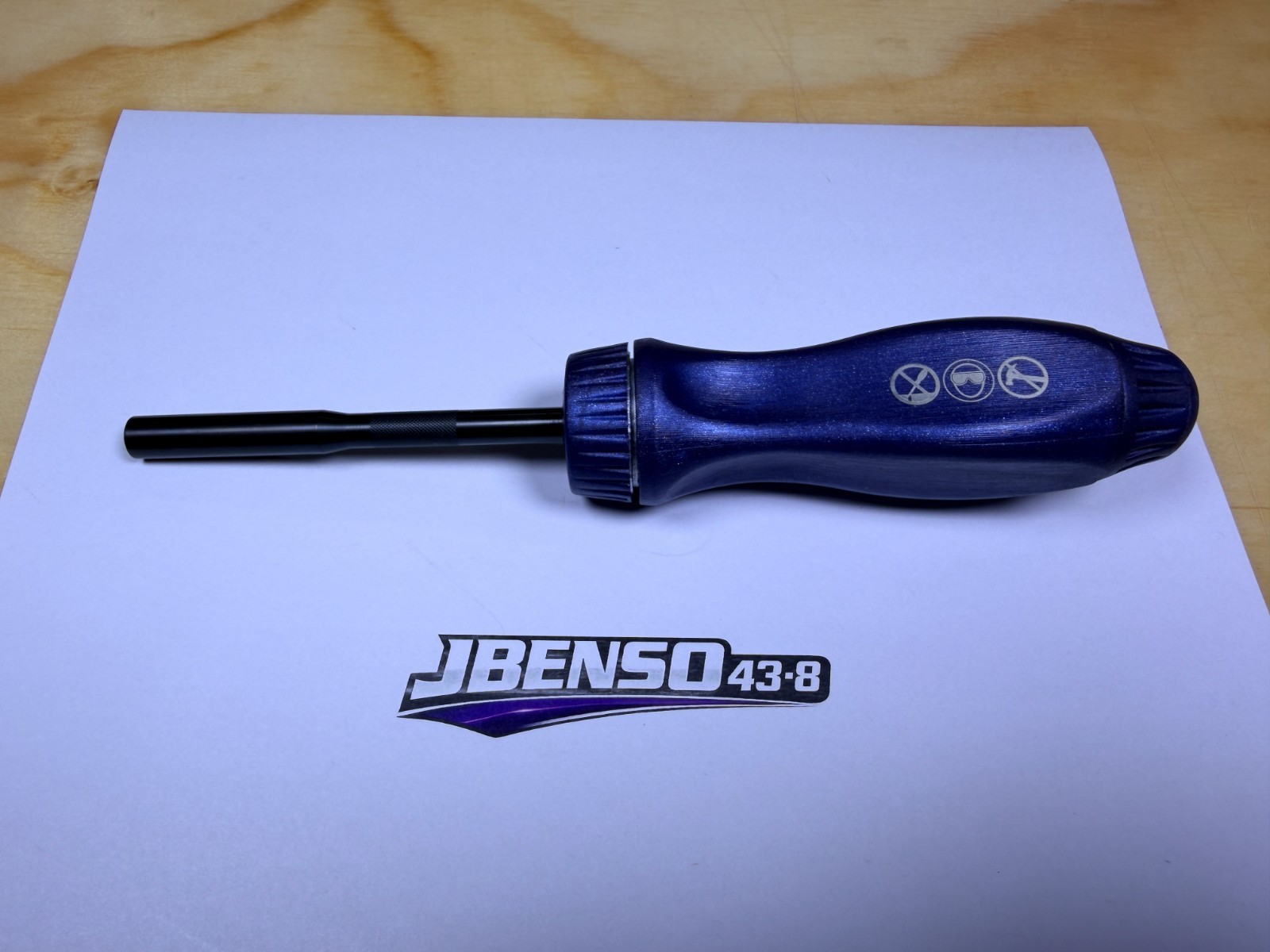 Snap-on Tools USA NEW POWER BLUE Ratcheting Screwdriver w/ Black Shaft SSDMR4BMB