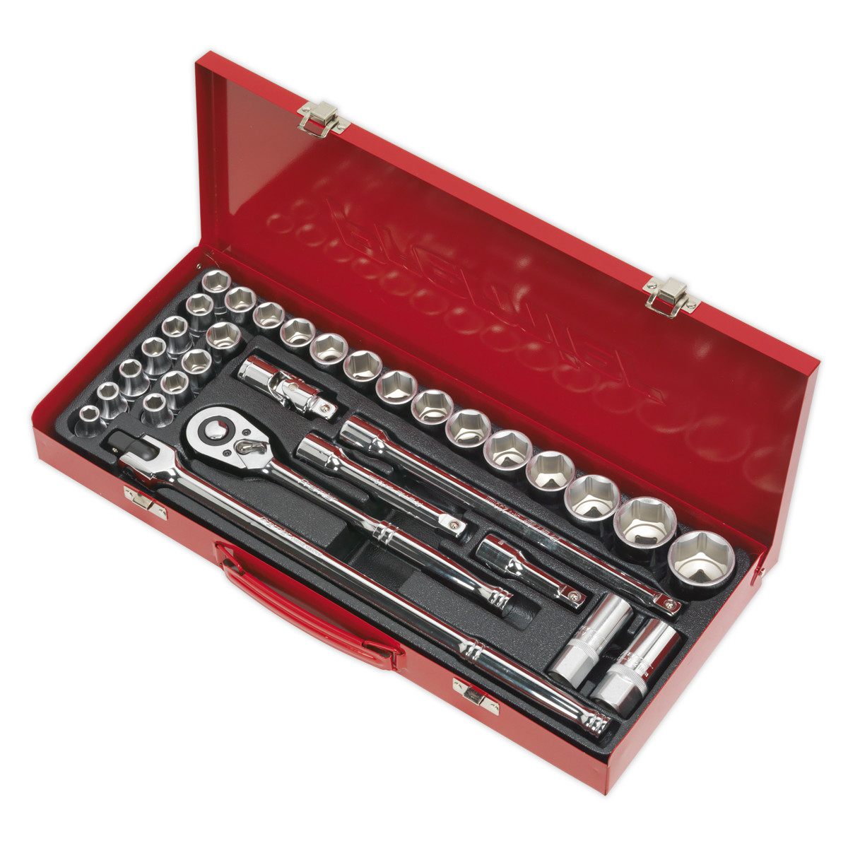 Sealey Socket Set 32 Pcs 1/2″ Square Drive 6-Point WallDrive – DuoMetric AK693